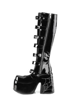 Camel-223 Platform Glow In The Dark Knee High Boots