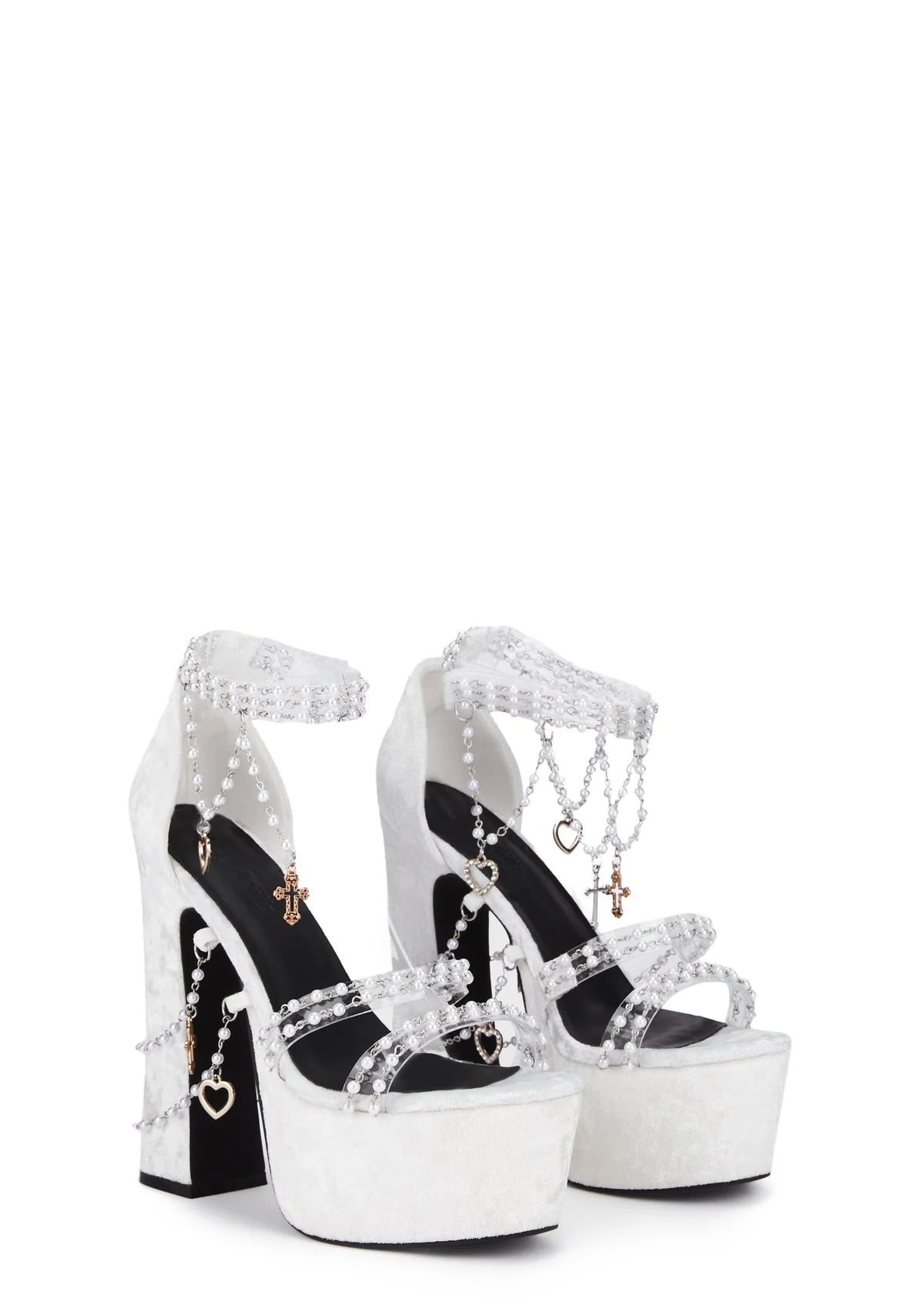 Holy Revelation Platform Heels – White