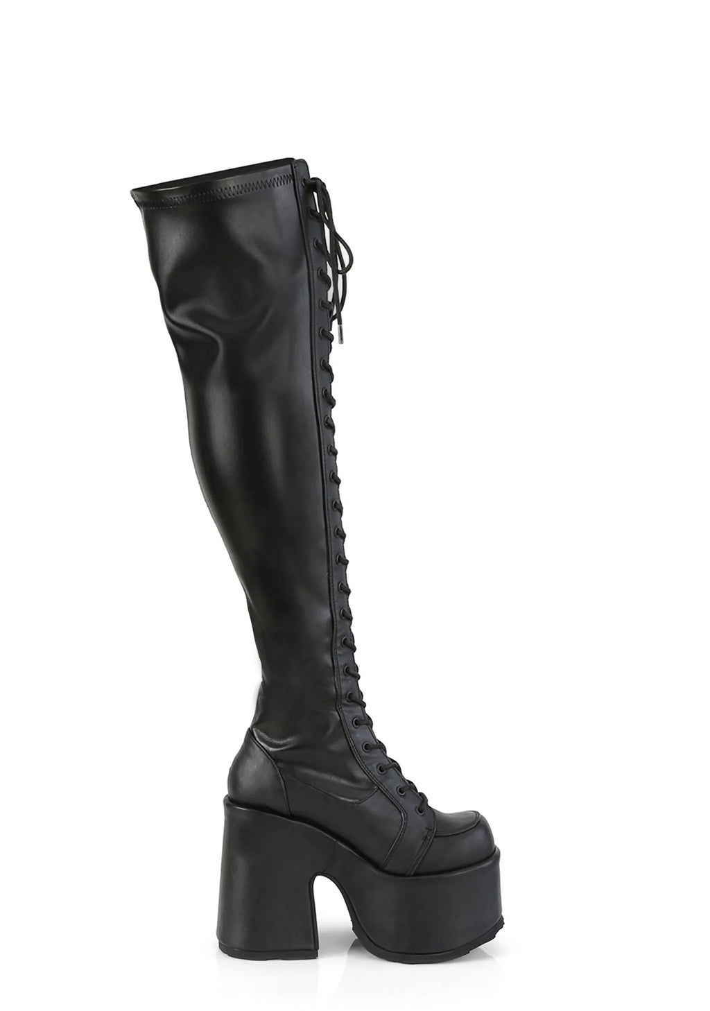Camel-300 Platform Thigh High Boots