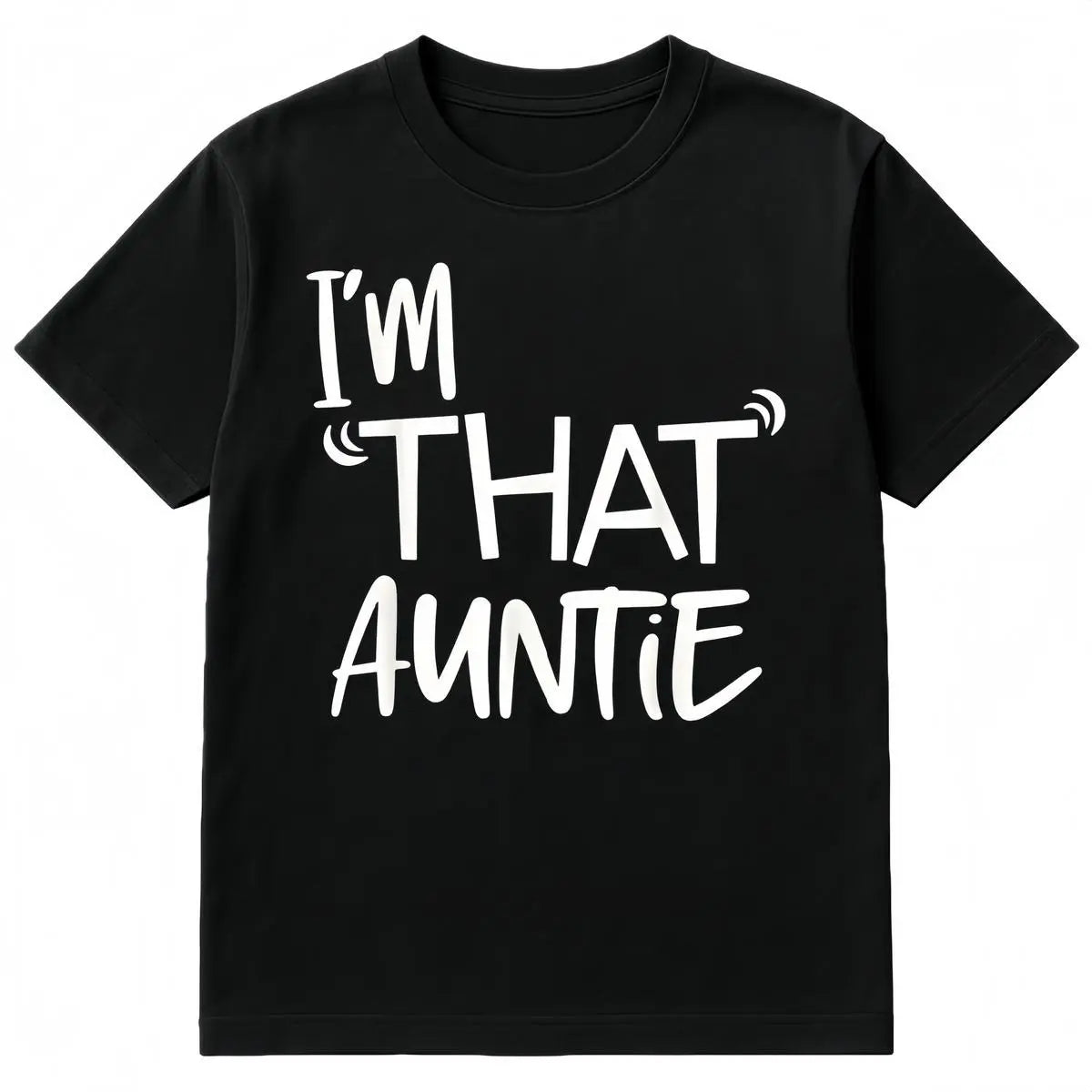 Cotton I'm That Auntie Funny Best Aunt Tee T-Shirt Women's SummerClassic Soft Crew Neck Tee Tops