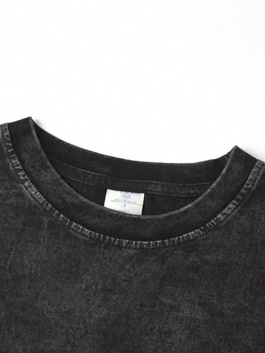 valentine shirts Oversized Washed Christian Tee: Bold Jesus Graphic, Summer Streetwear Menswear Top
