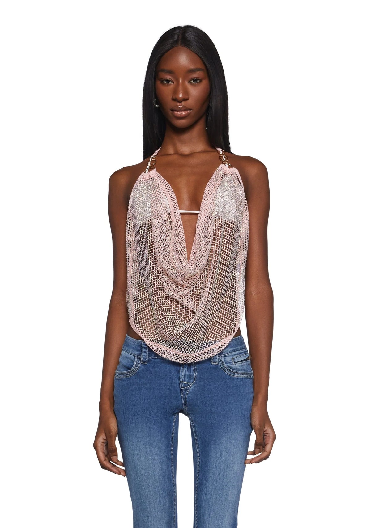 Dance Beats Cowl Top