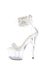 Adore-727RS Platform Ankle Cuff Sandals-Clear