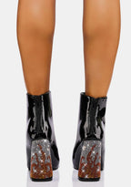 Excited Enough Patent Ankle Boots