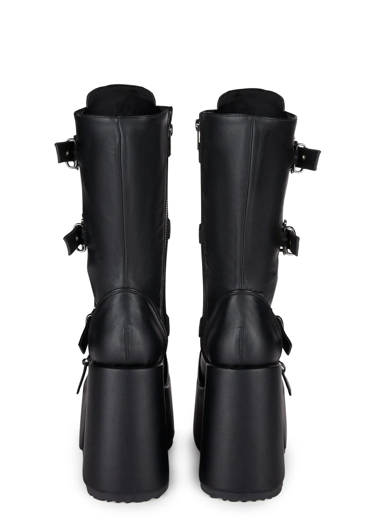 Camel-115 Platform Mid-Calf Boots