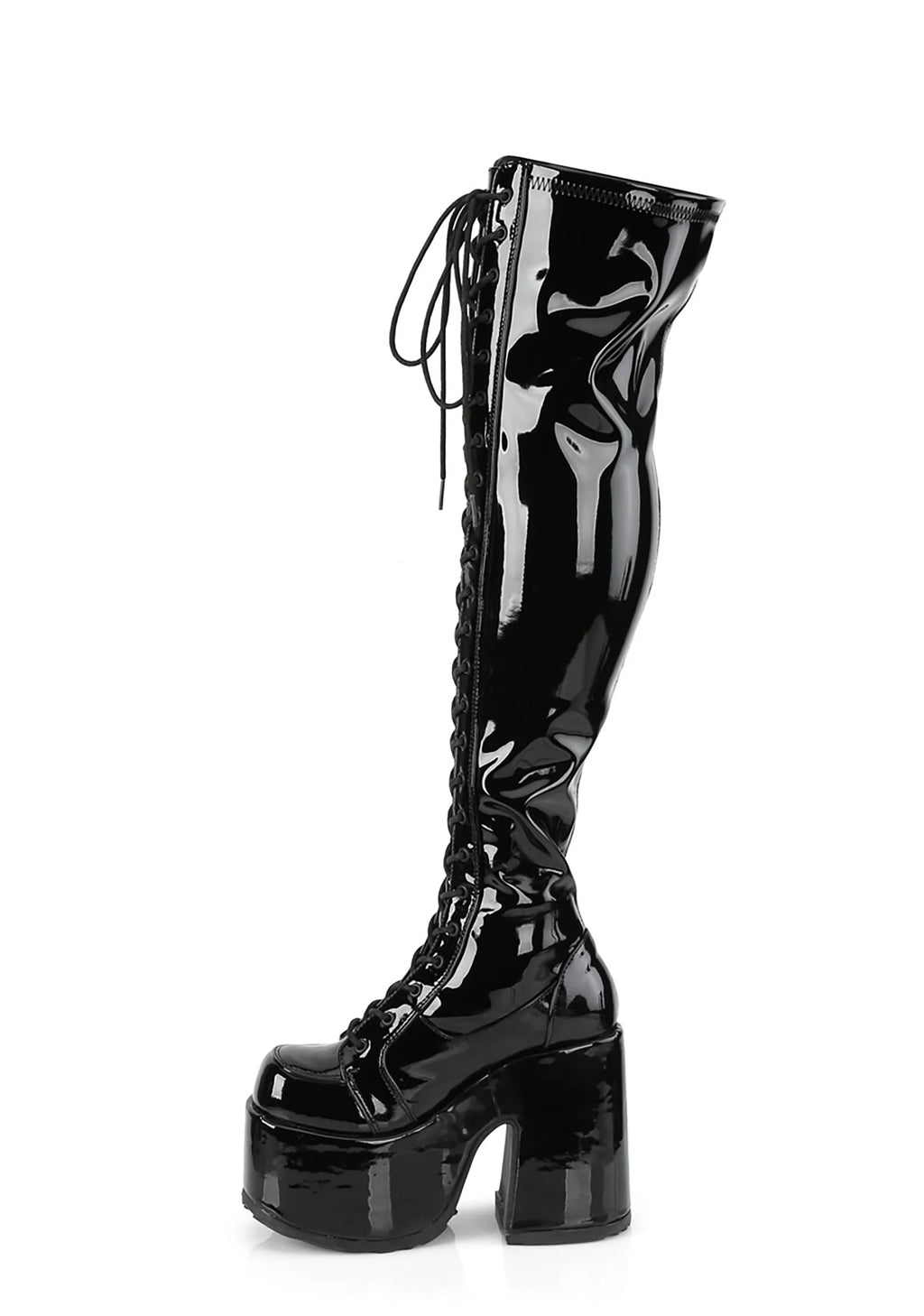Camel-300 Platform Thigh High Boots