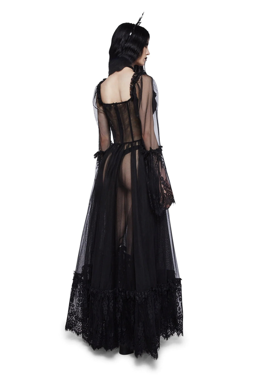 Dance With Death Maxi Dress – Black