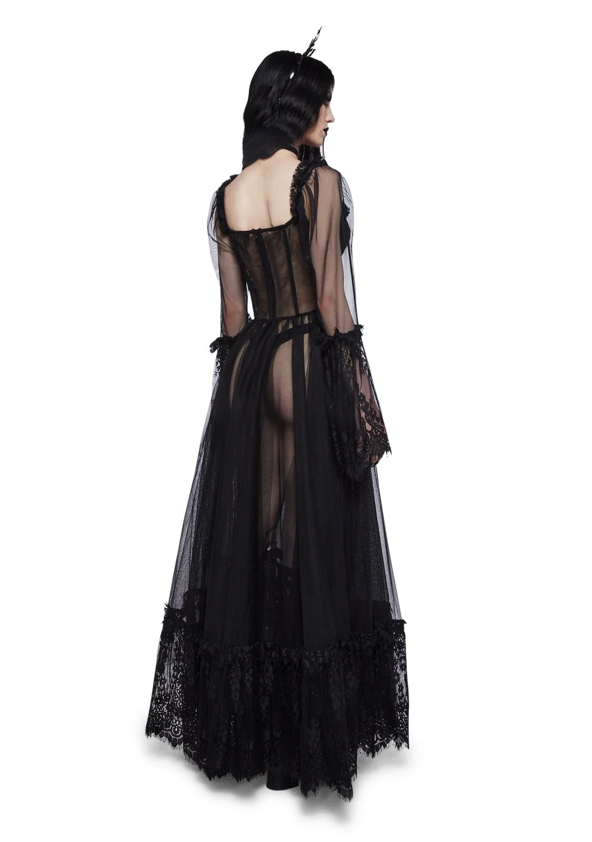 Dance With Death Maxi Dress – Black