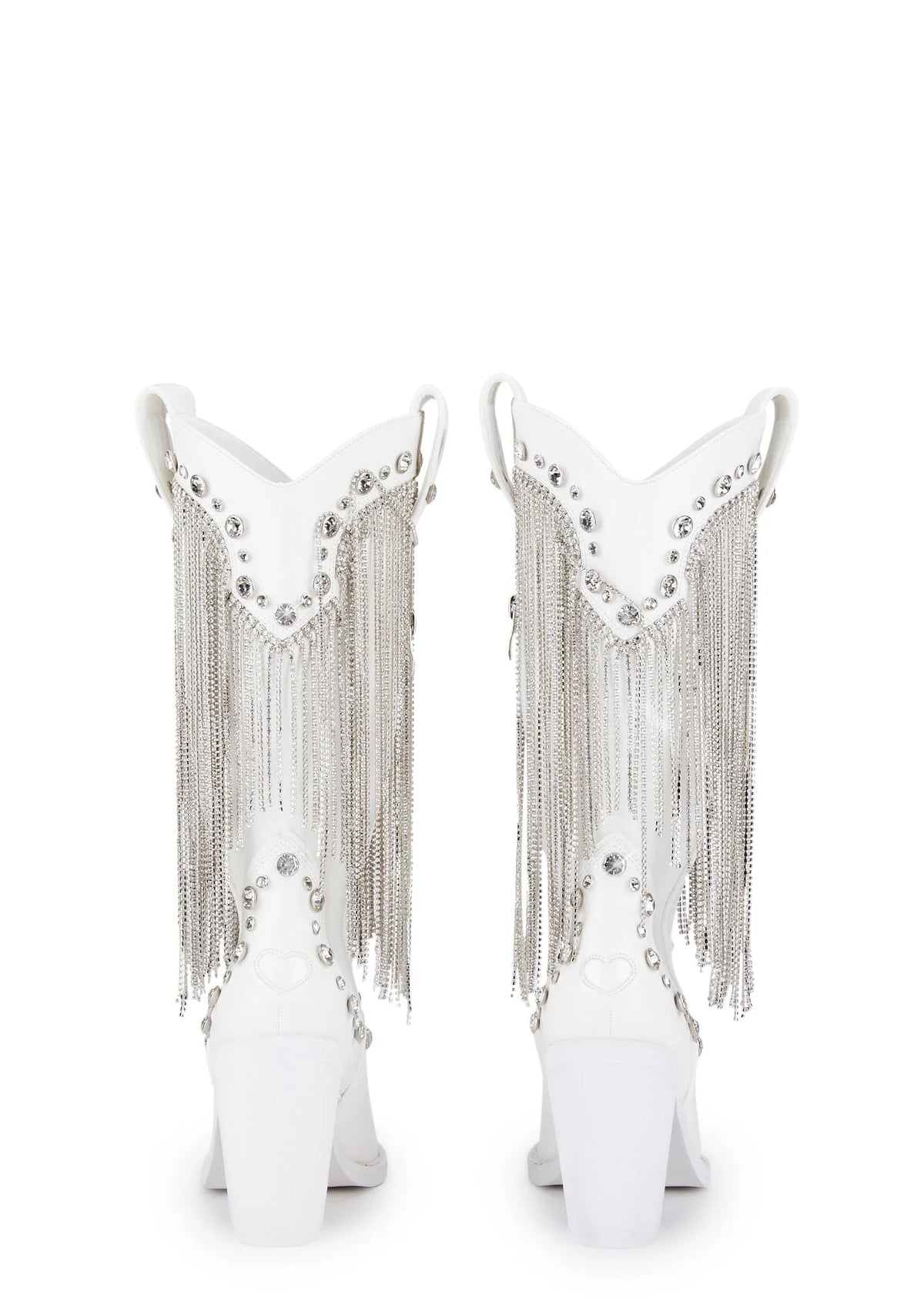 Present Perfect Cowboy Boots – White