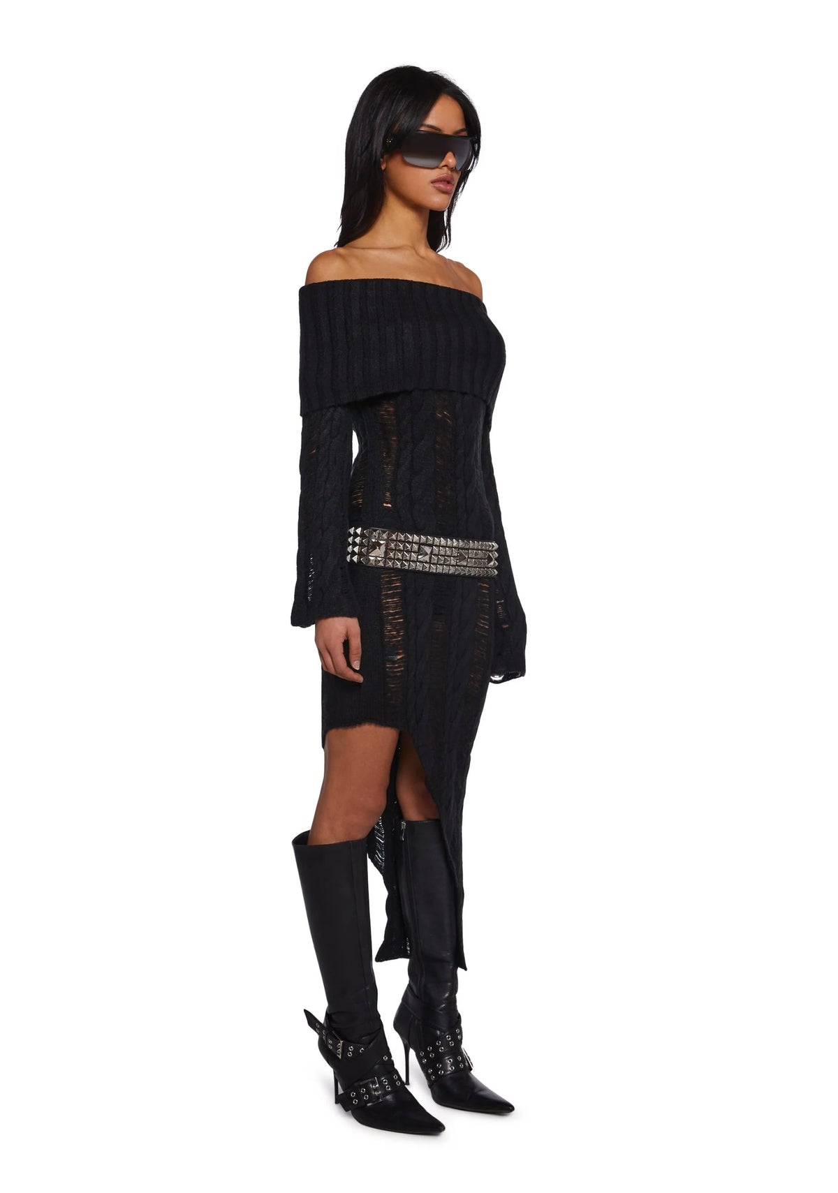 Elena Asymmetrical Midi Dress