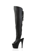 Adore-3019 Platform Over-The-Knee Boots-Black PU