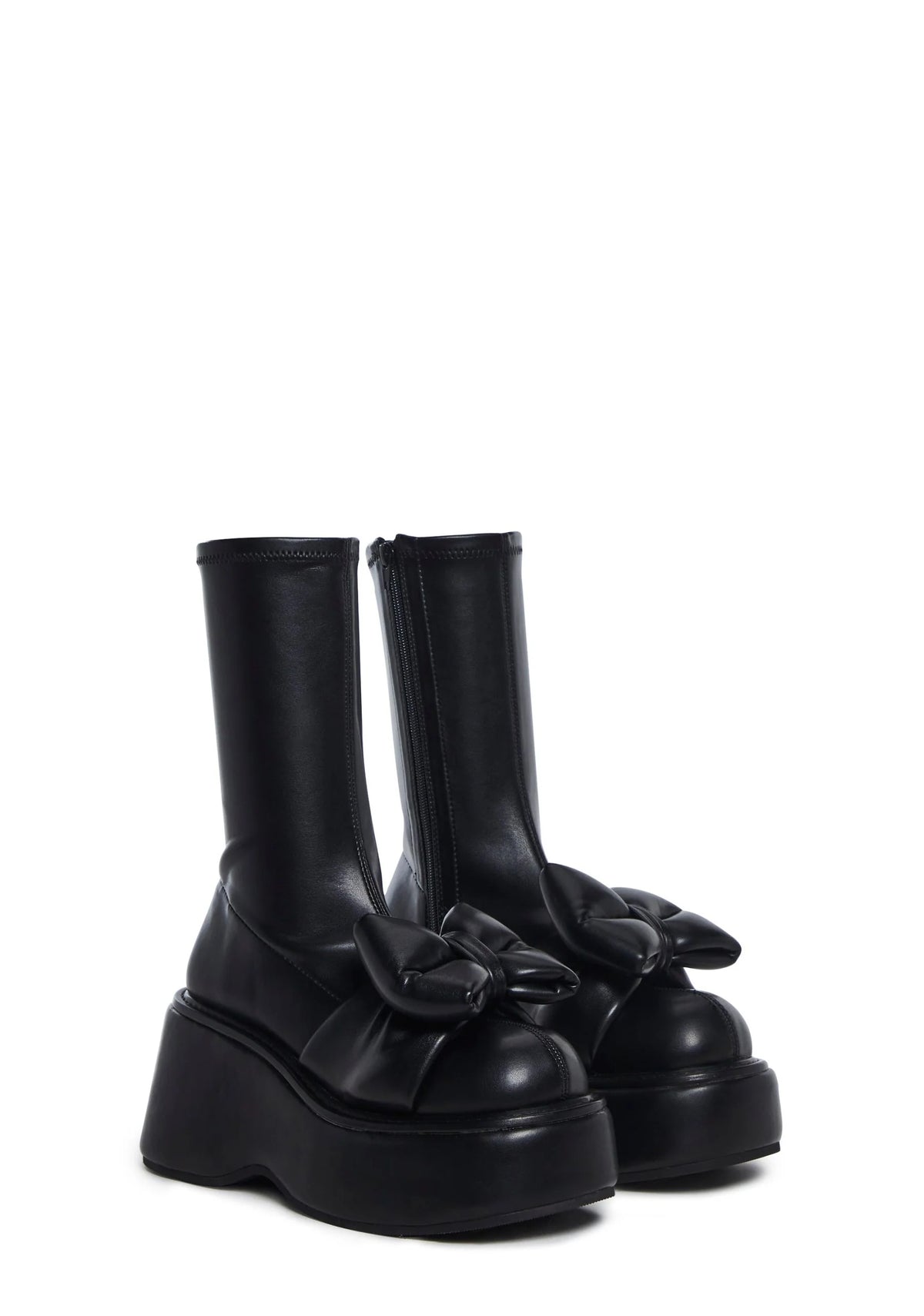 Make It Mine Bow Booties – Black