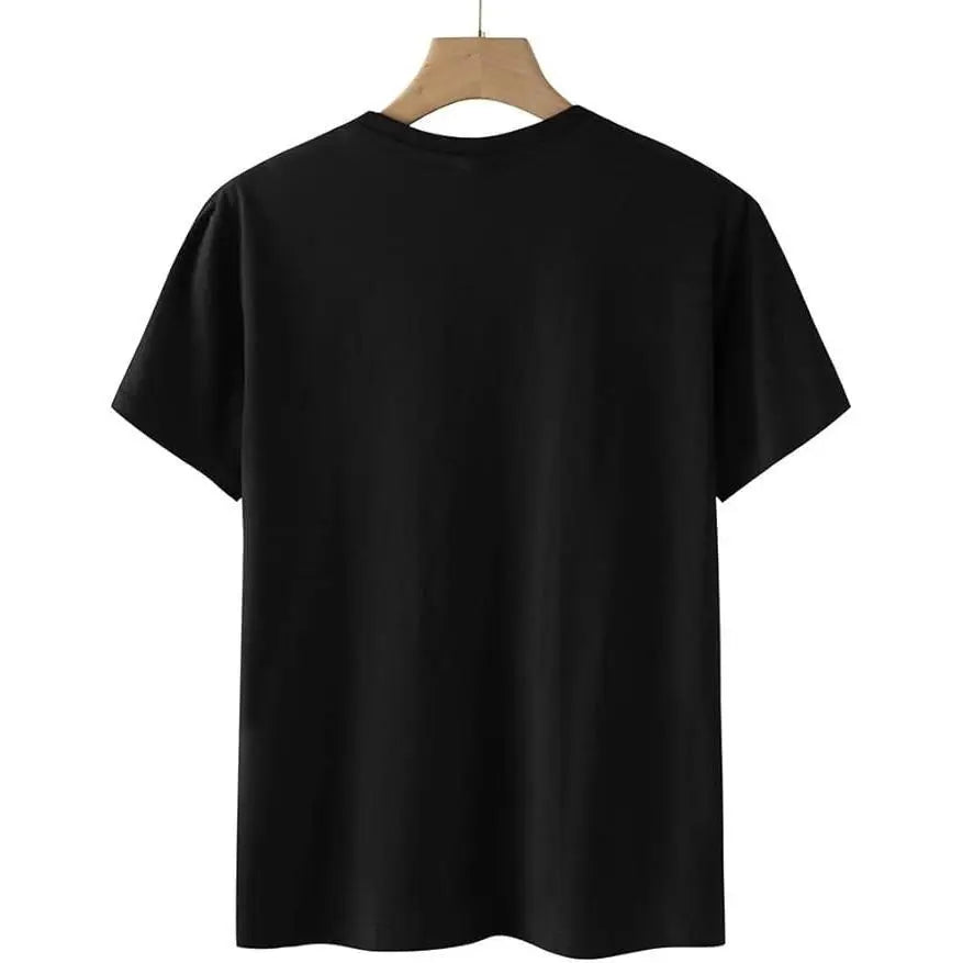 latest modern cotton T-shirt black lion graphic casual versatile breathable comfortable round neck hot selling mens black short sleeve T-shirt