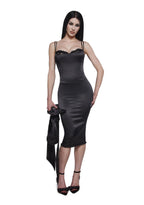 Loyal Maneater Midi Dress – Black