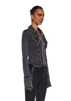 Ferris Wheel Date Denim Top – Black