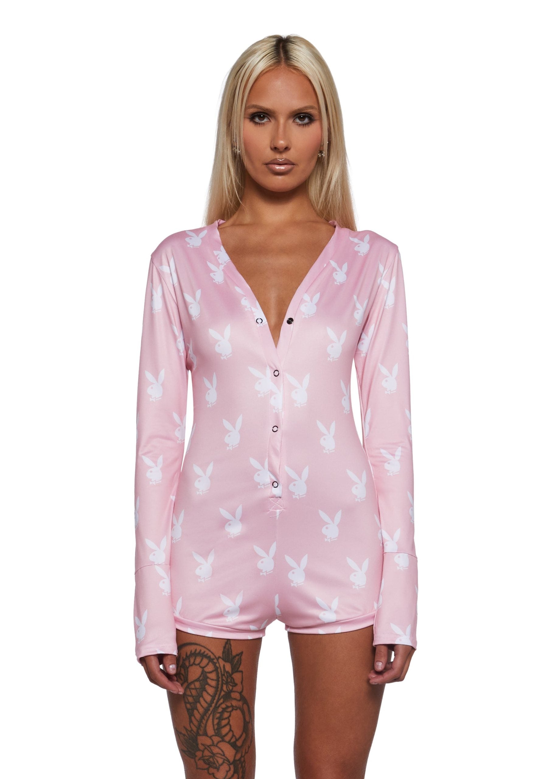 Playboy Slumber Bunny Romper – Pink