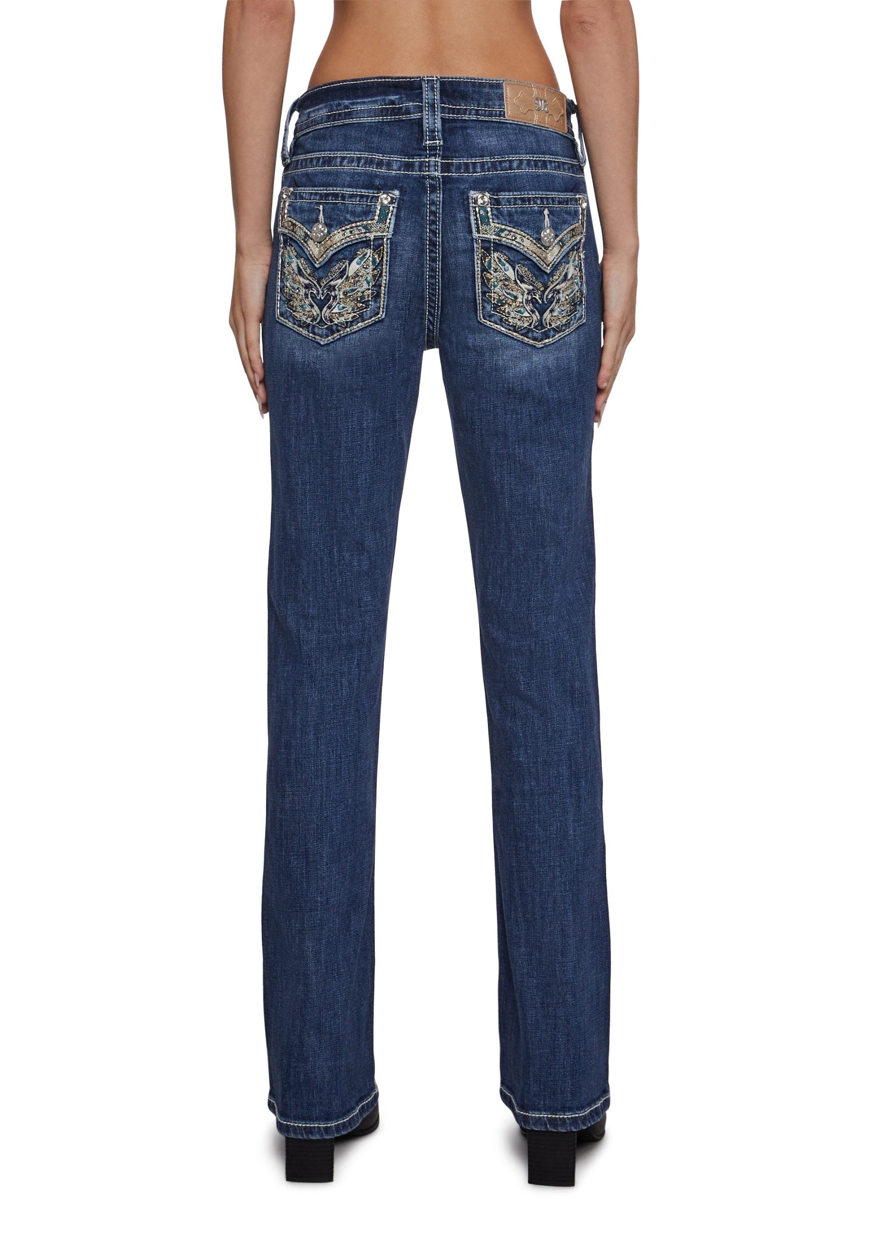 30″ Mid Rise Denim Boot Jeans
