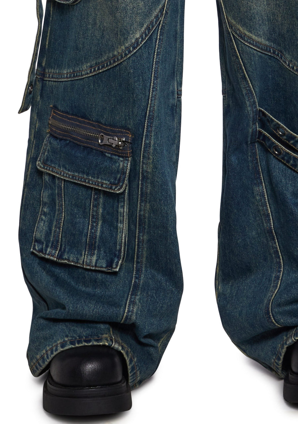 Digital Attraction Cargo Pants – Blue