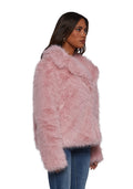 Melora Faux Fur Coat – Pink