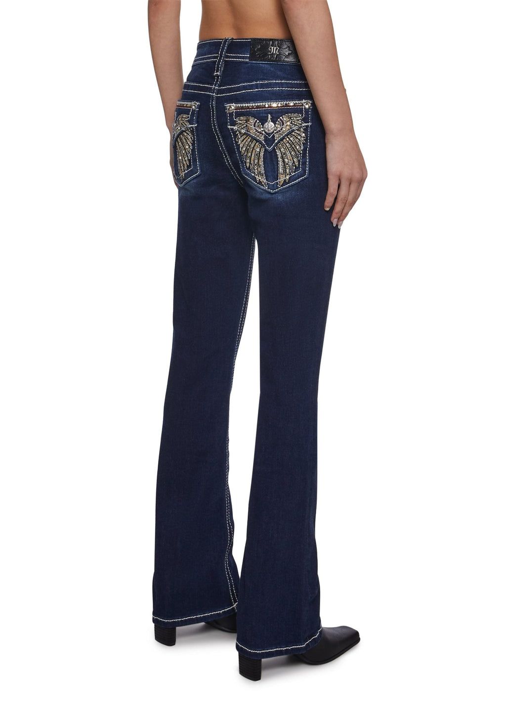 30″ Mid Rise Boot Cut Jeans