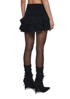 Cheerful Charm Mini Skirt – Black