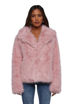 Melora Faux Fur Coat – Pink