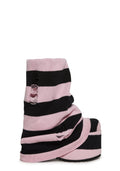 Snuggle Lifestyle Platform Boots – Striped