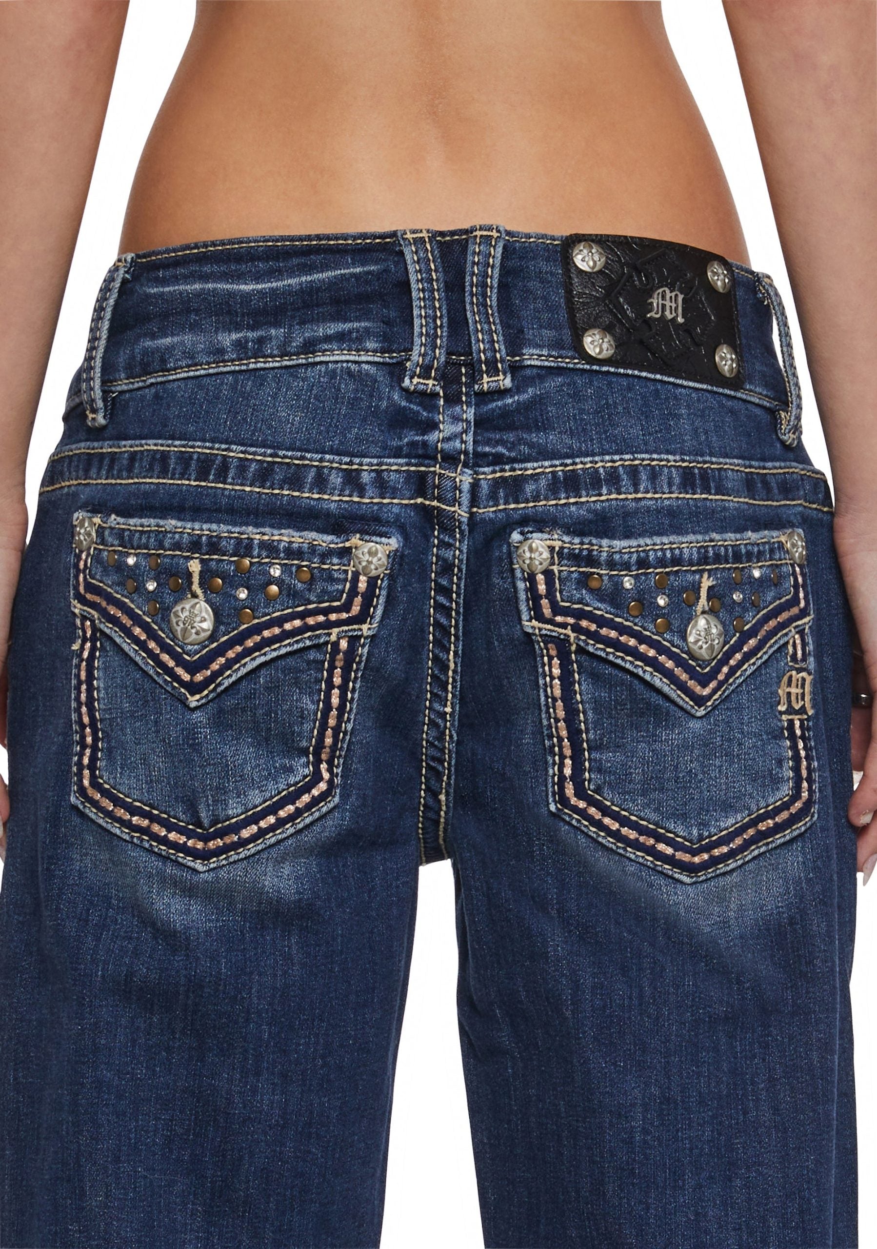30″ Low Rise Slim Wide Jeans