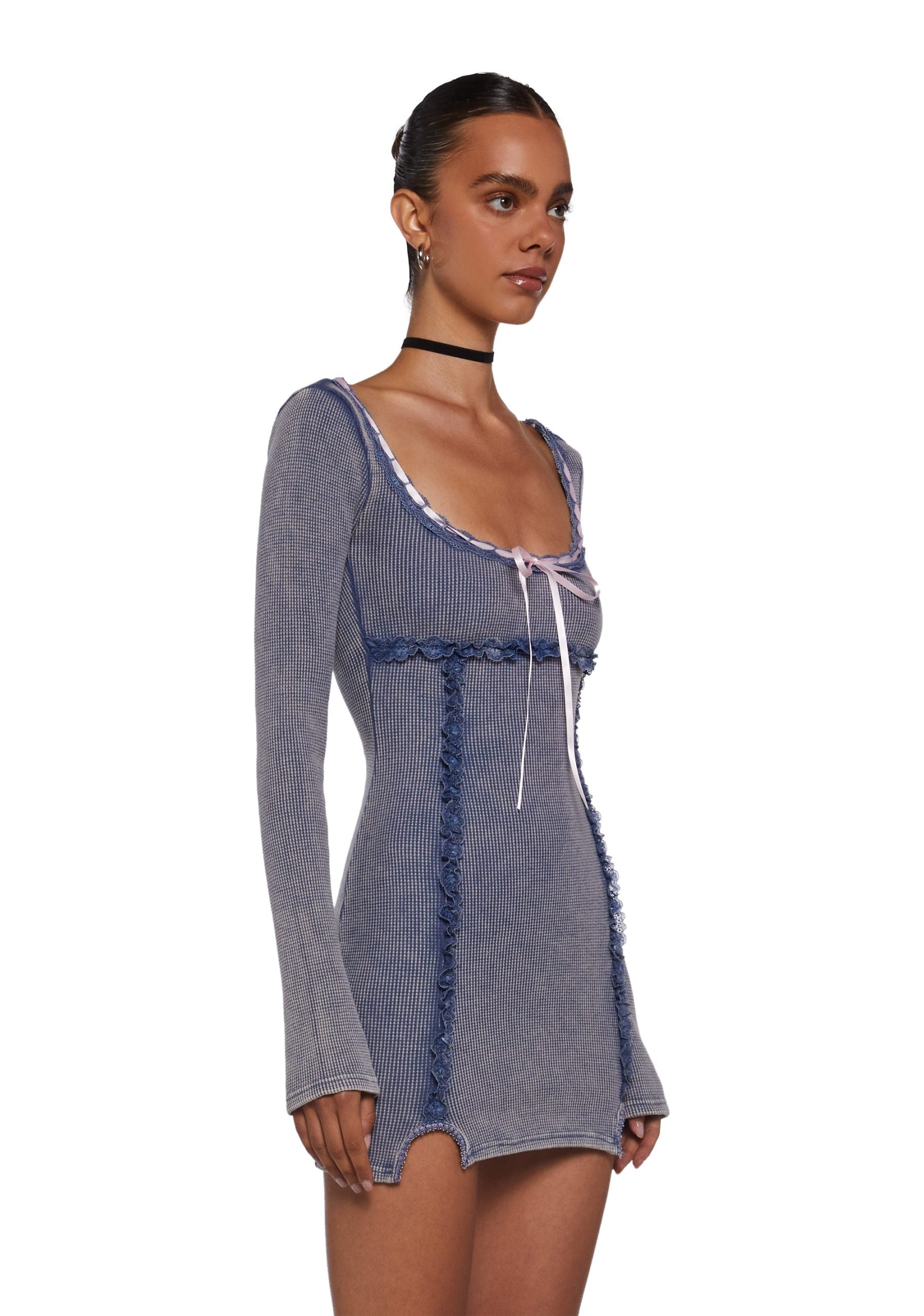 Pen Pals Thermal Mini Dress