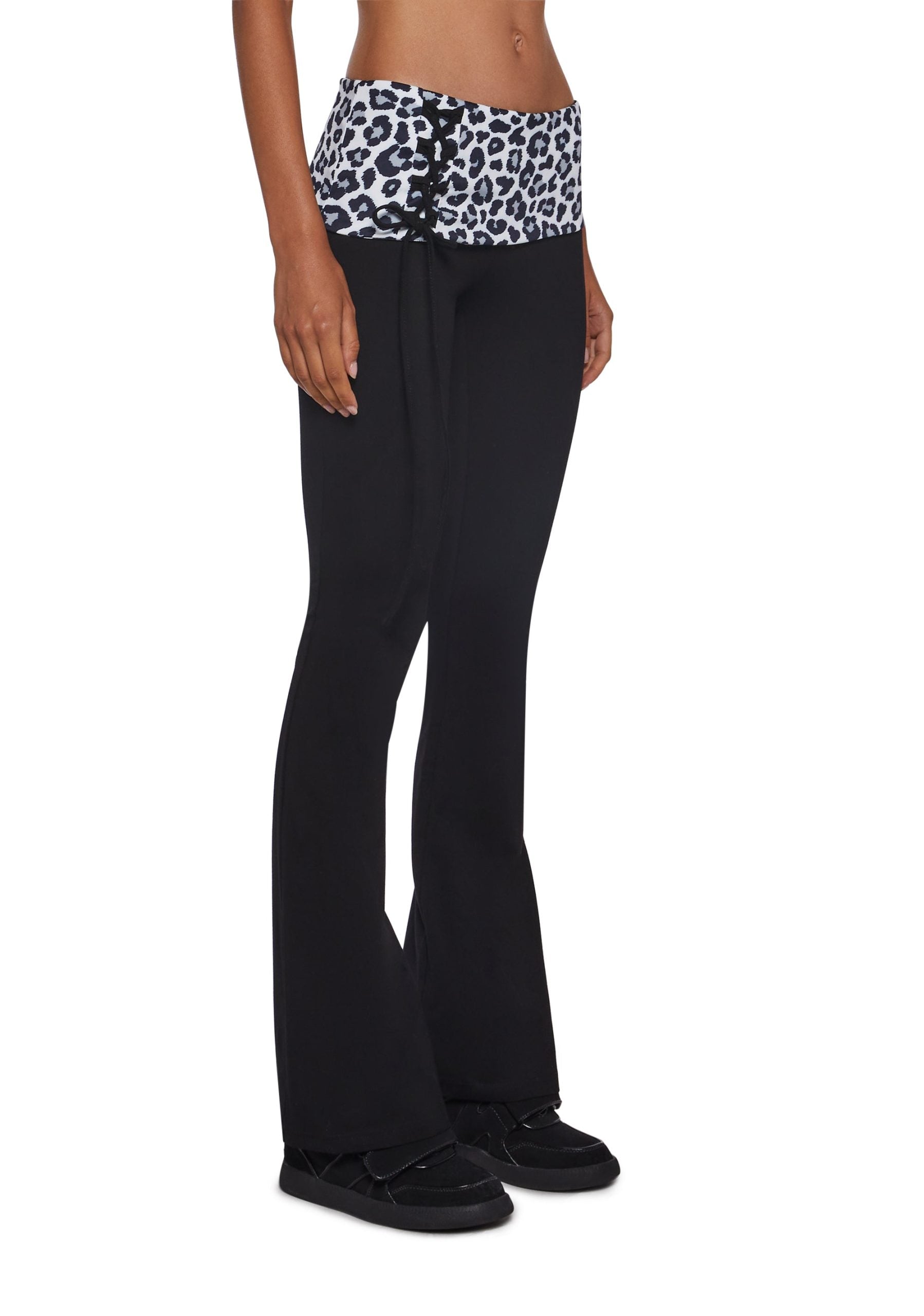 Hot Crush Knit Pants – Black
