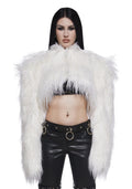 Diva Faux Fur Bolero – White
