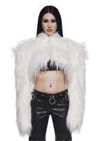 Diva Faux Fur Bolero – White