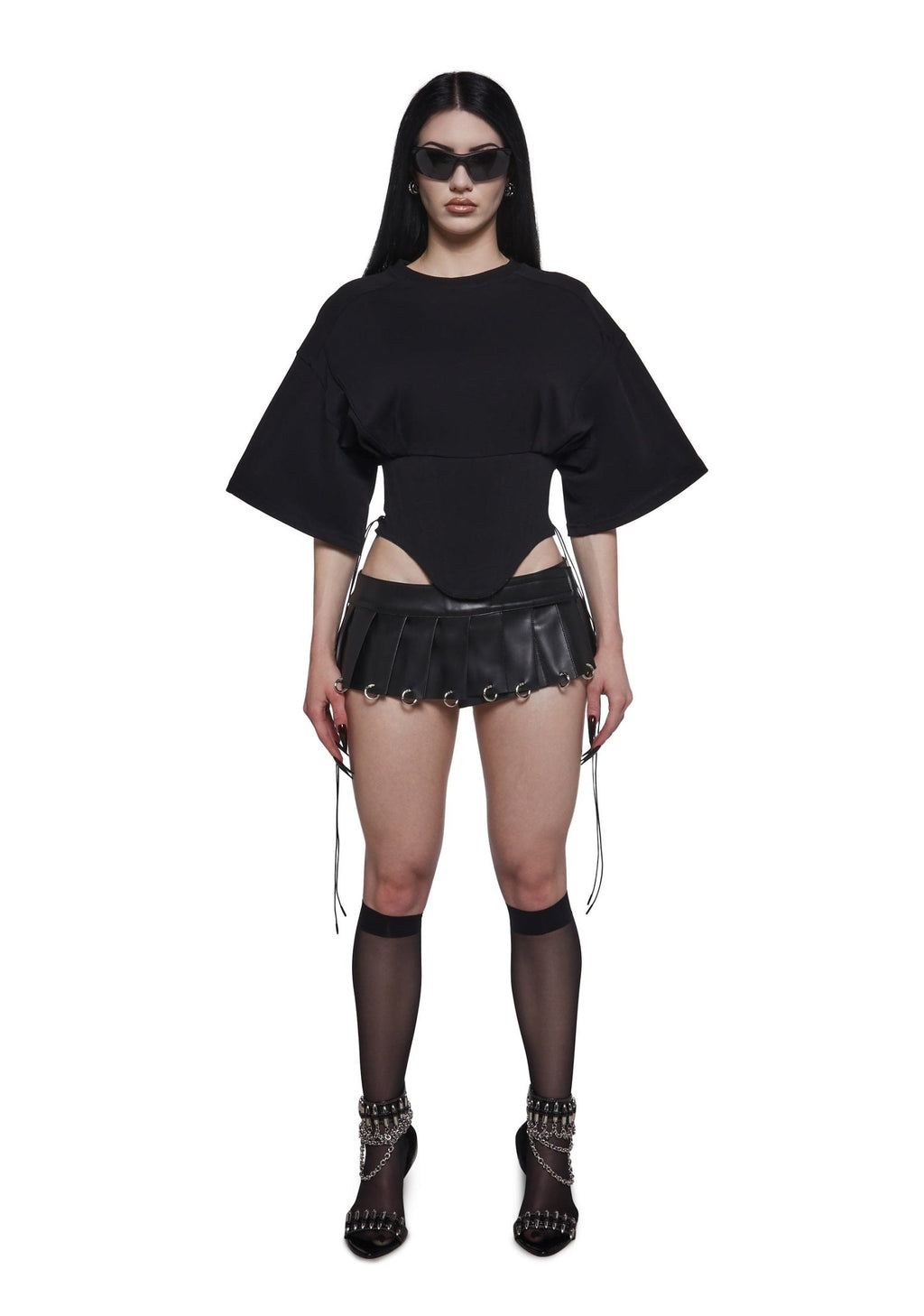 Team Player Corset T-Shirt – Black