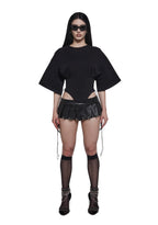 Team Player Corset T-Shirt – Black