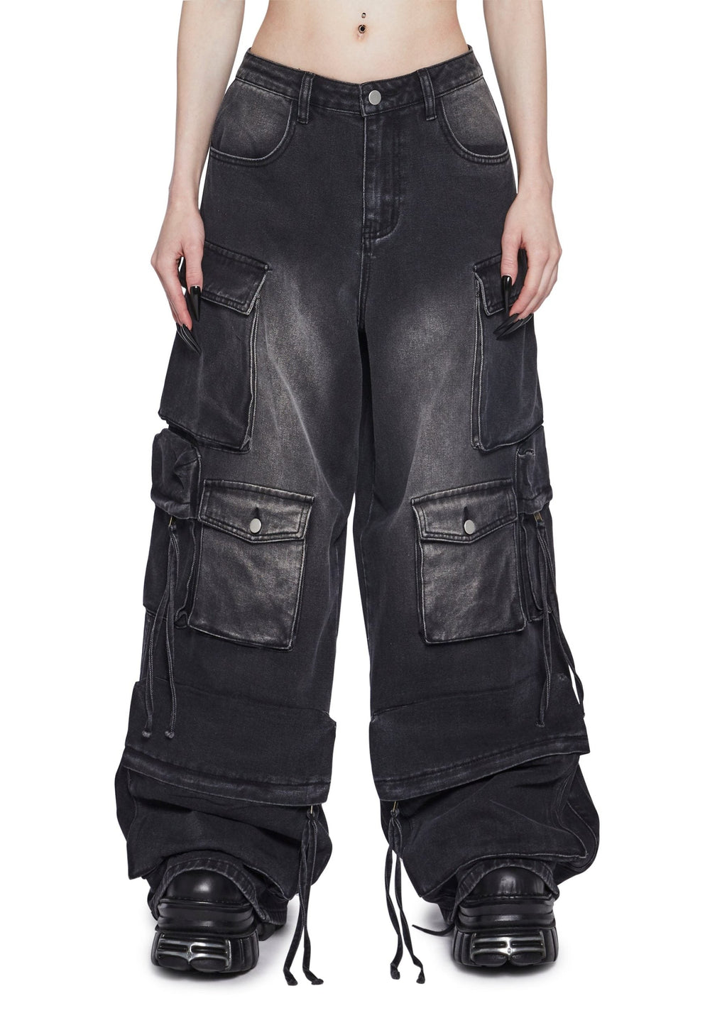 Wicked Persuasion Cargo Jeans – Black