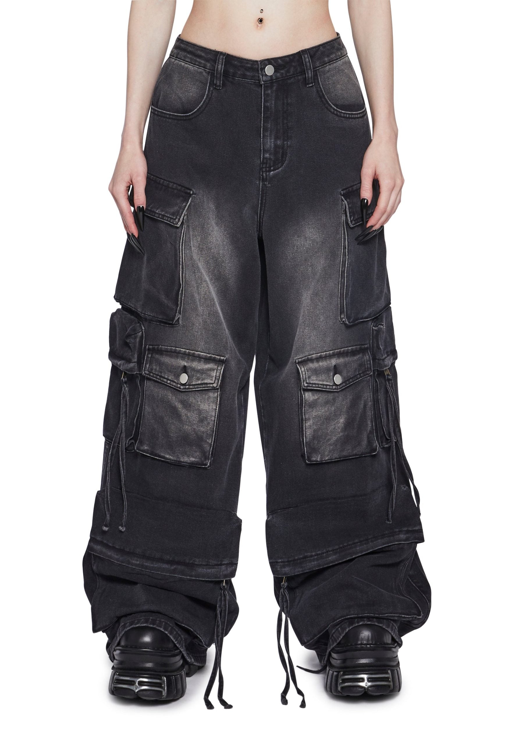 Wicked Persuasion Cargo Jeans – Black