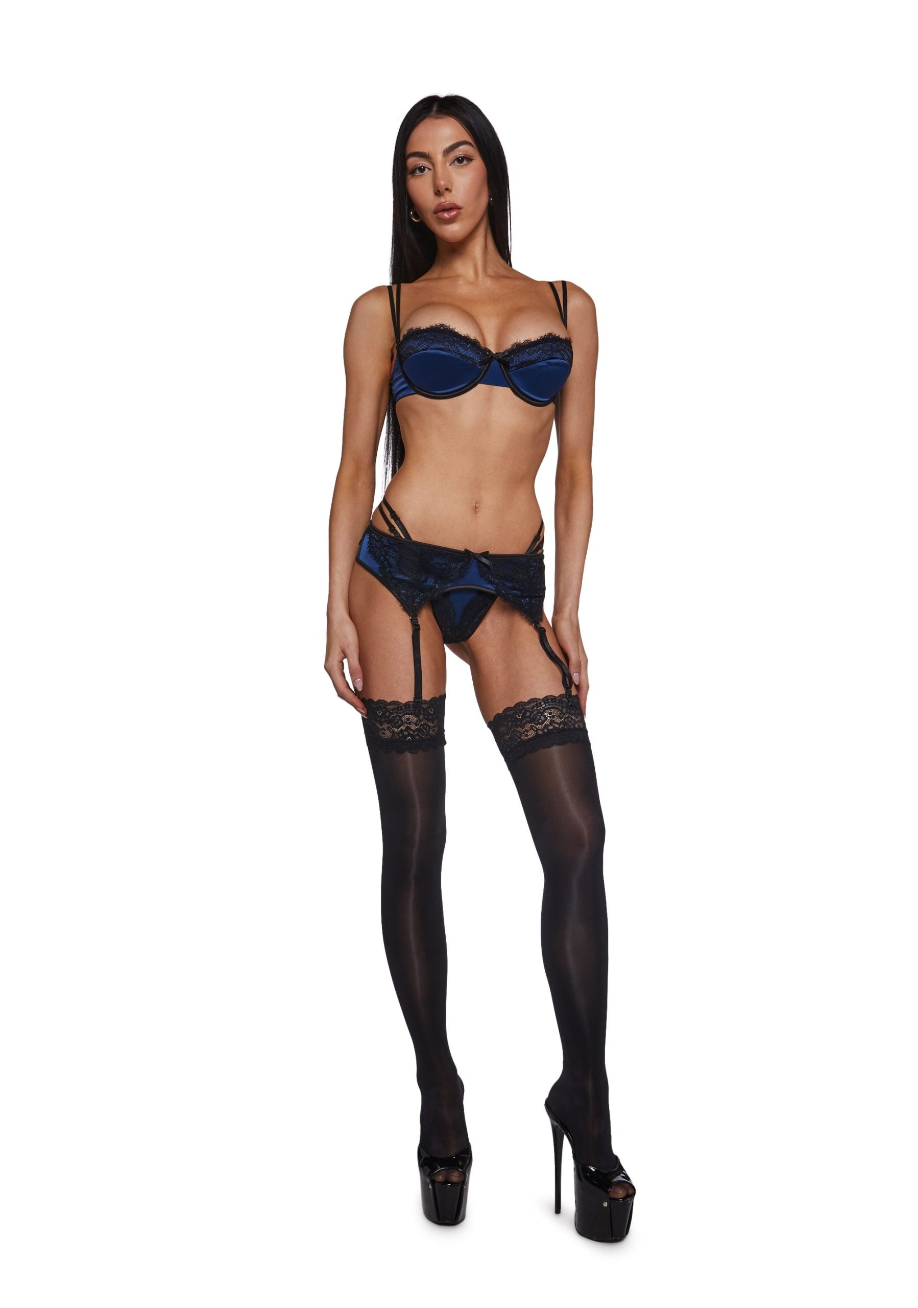 Laced In Satin Lingerie Set