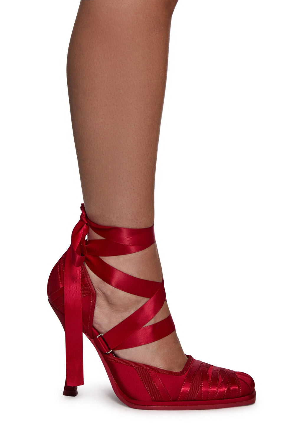 Art Form Lace Up Mary Janes – Red