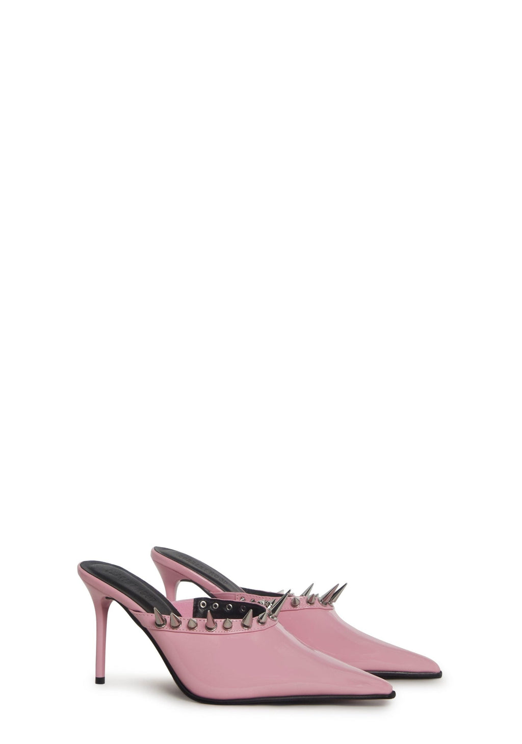 On Your Toes Spiked Mules – Pink