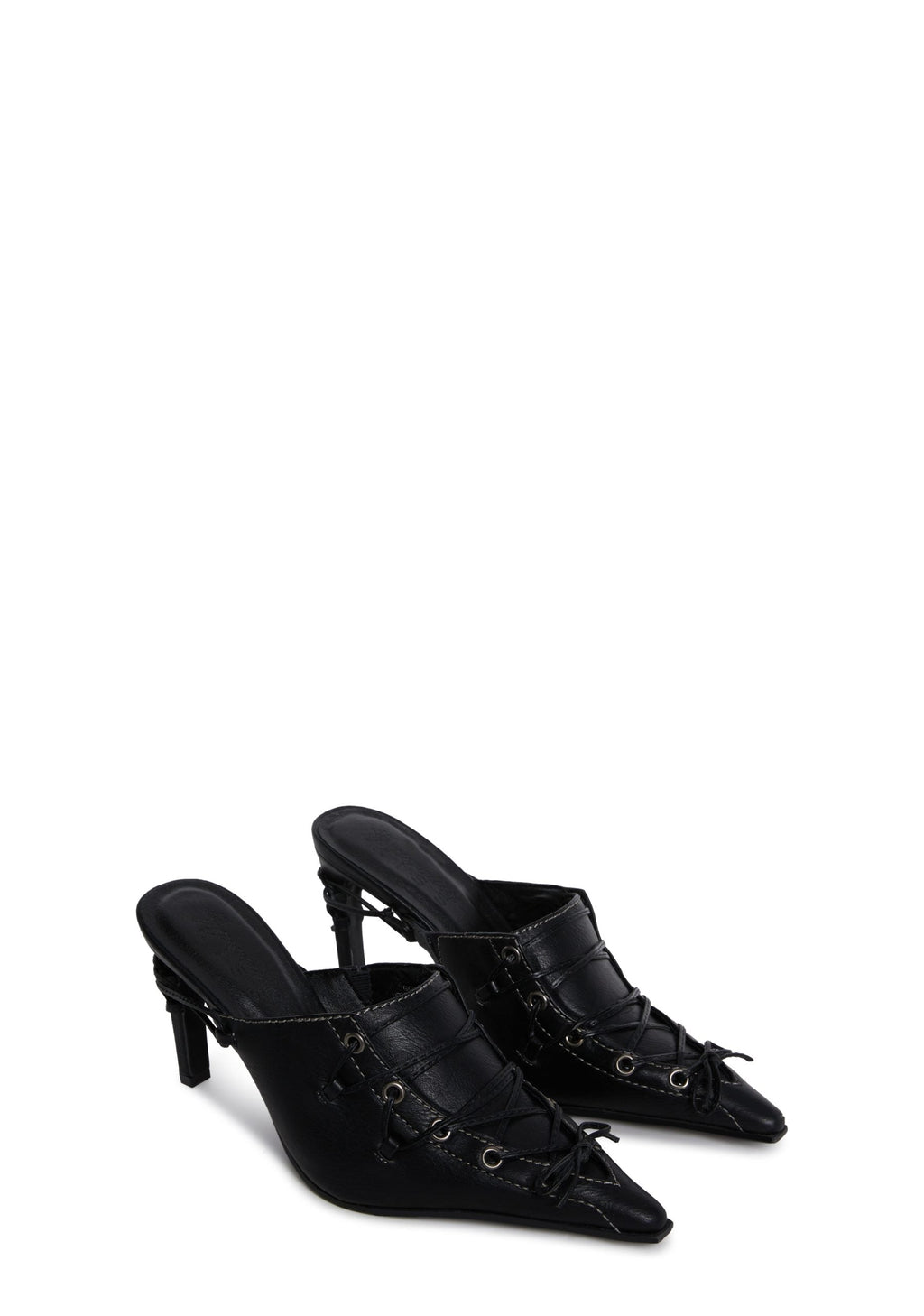 Flirty Advice Lace-Up Mules