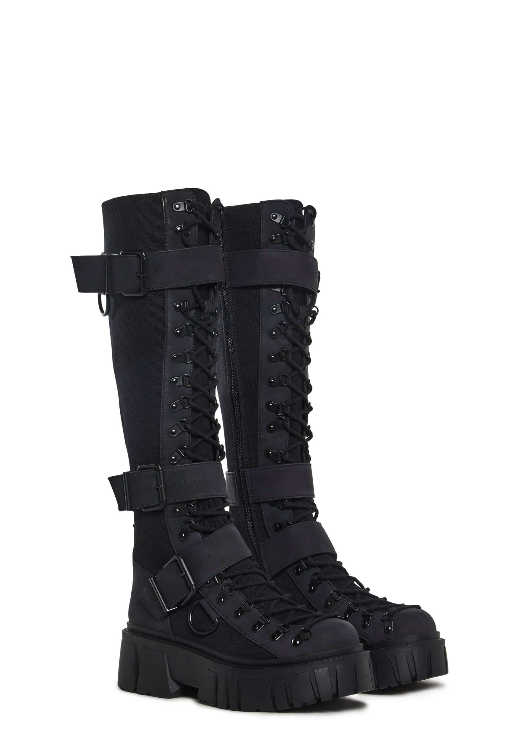 Low Traitor Knee High Boots – Black