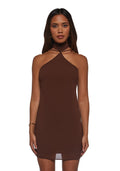 Latest Nightspot Halter Dress – Brown