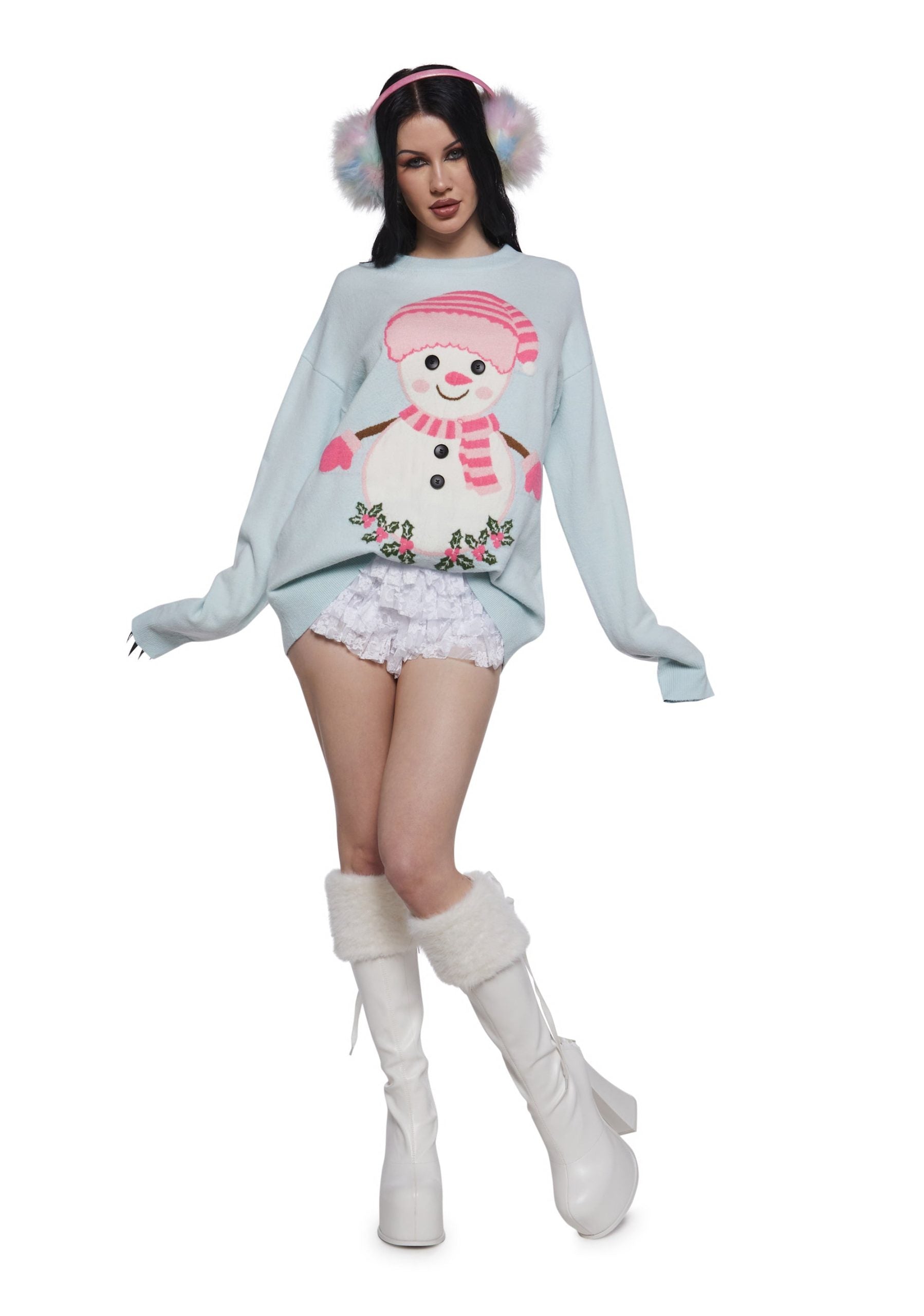 Frosty Dreams Intarsia Sweater