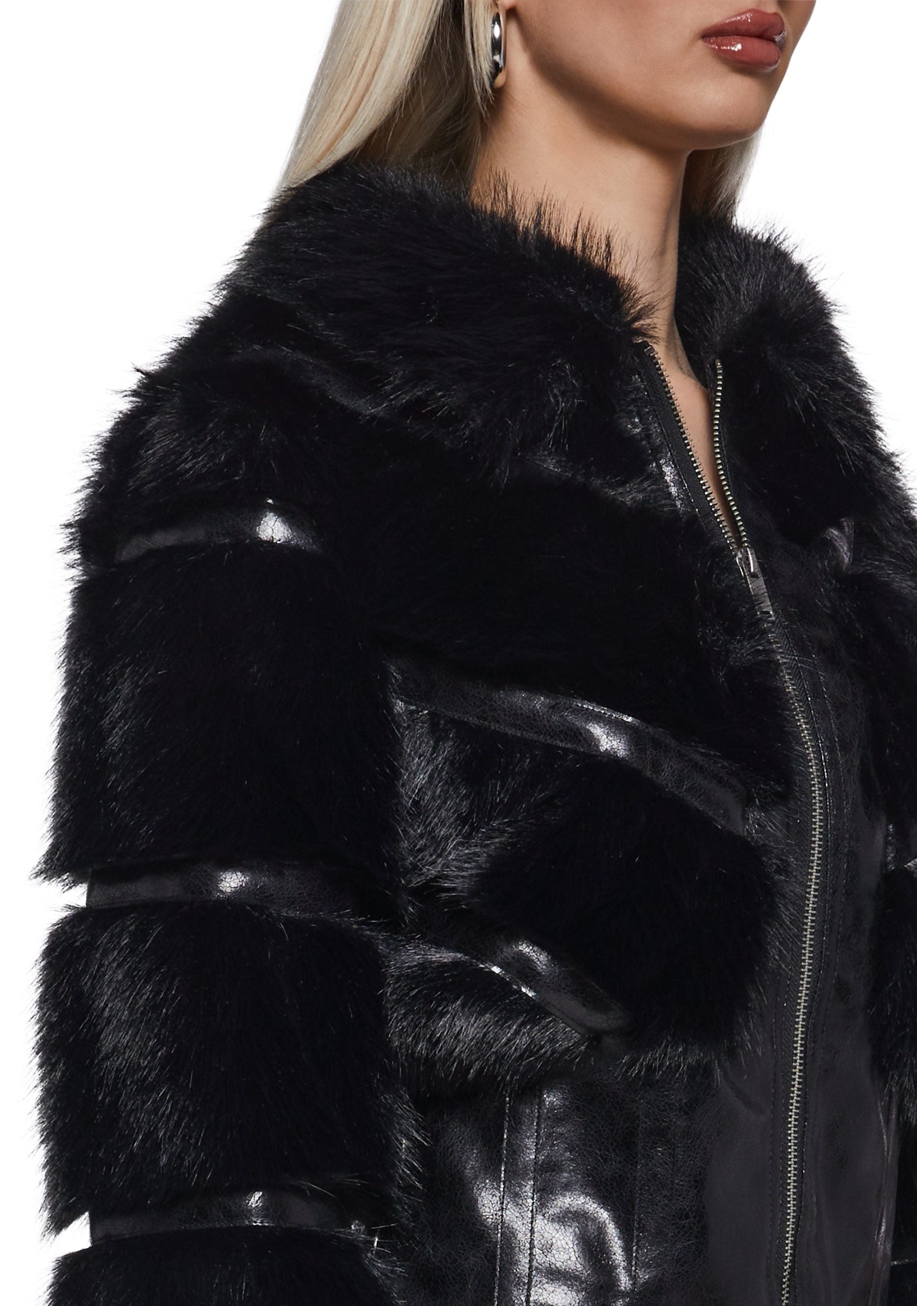 Star Power Faux Fur Jacket
