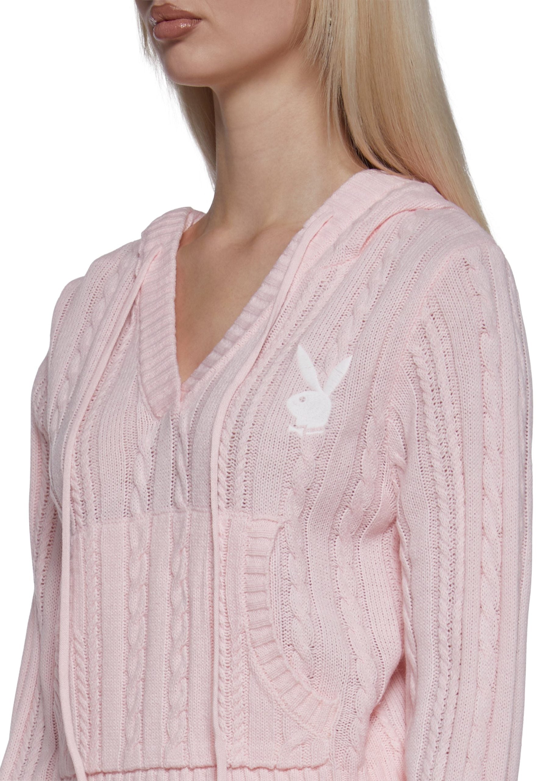 Cable Knit Pullover Hoodie