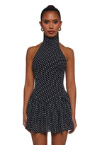 Main Character Polka Dot Dress – Black