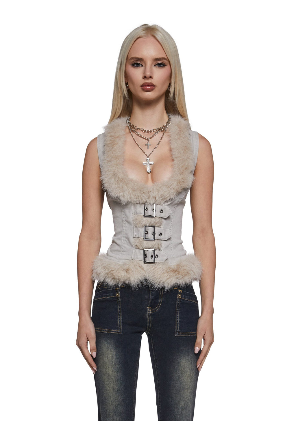 Washed Twill Vest Top