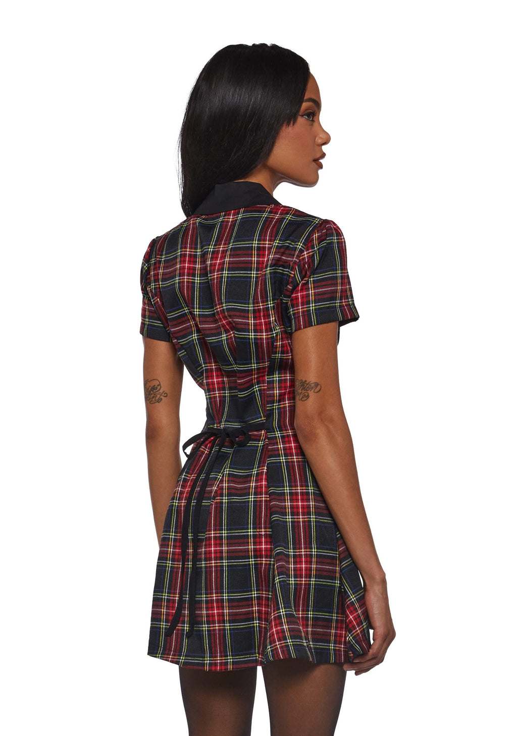Devil You Don’t Exist Plaid Dress