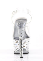 Stardust-708 Platform Ankle Strap Sandals-Clear