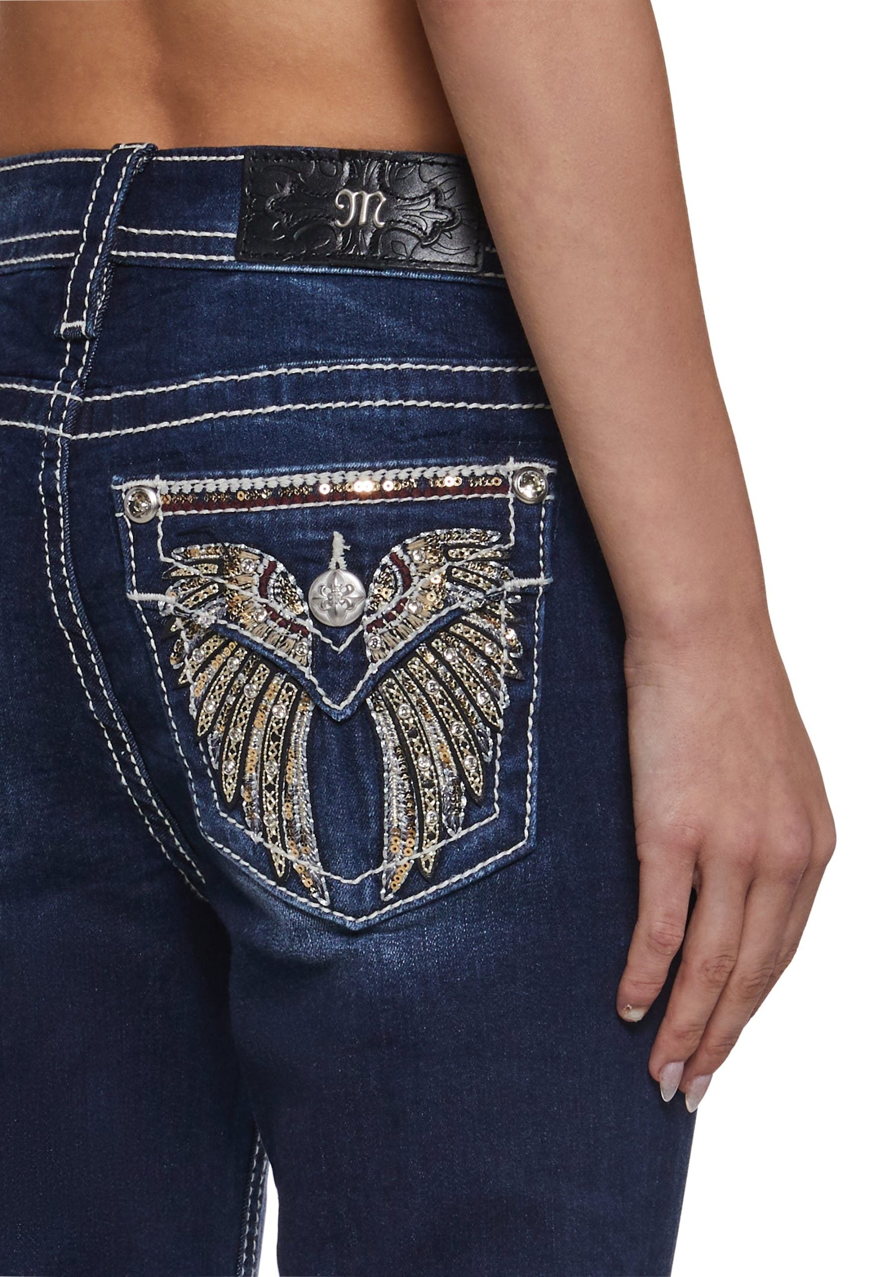 30″ Mid Rise Boot Cut Jeans